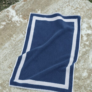 Πατάκι Μπάνιου 50x75 Dobby - Blue with White Border