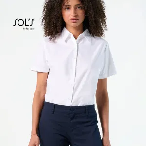 Women's short-sleeves oxford shirt