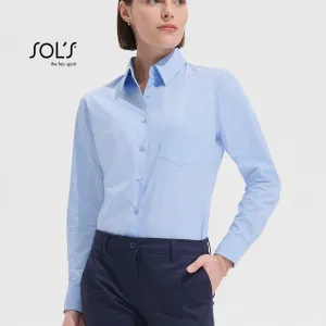 Women's long-sleeves poplin shirt
