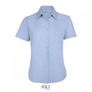 Women's short-sleeves poplin shirt - Image 4