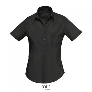Women's short-sleeves poplin shirt - Image 6