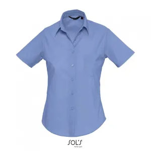 Women's short-sleeves poplin shirt - Image 7