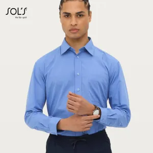 Men's long-sleeves poplin shirt